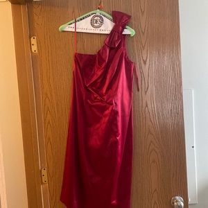 Maroon one sleeved dress